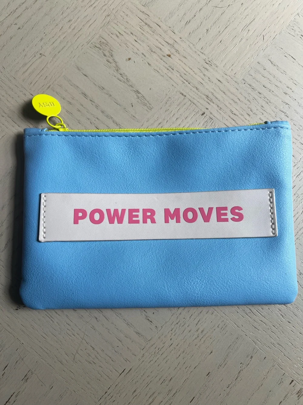 Ipsy Glam Bag March 2022 Makeup Bag - Power Moves Blue Ivory Neon